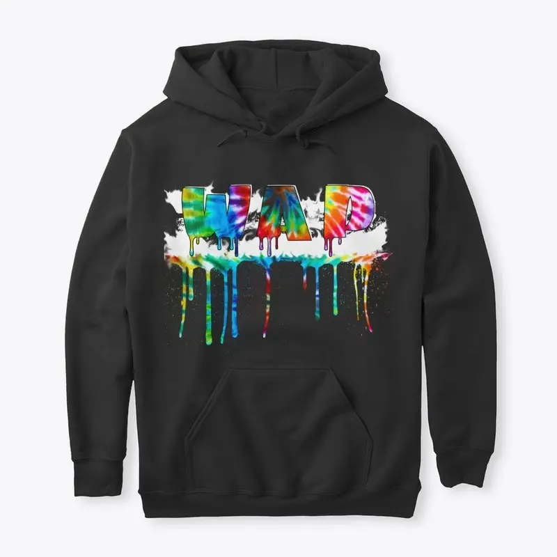 WAP - Black Hoodie - TIE DYE!!!