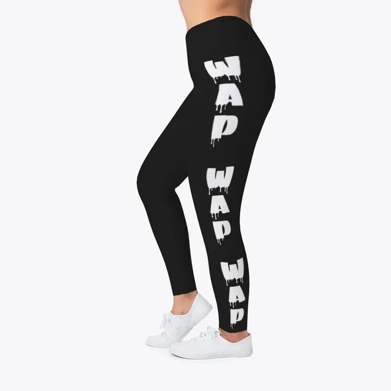 WAP Leggings - White on Black - Style 2