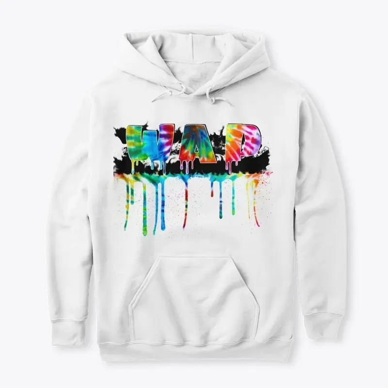 WAP - White Hoodie - TIE DYE!!!